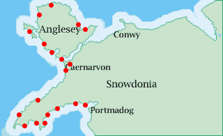 Wales - North and Anglesey Map