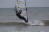 Bjorn Dunkerbeck windsurfing in Wales.