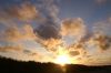Sunset, dunes grass and clouds Ynyslas
