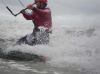 Andy kitesurfing at Ynyslas