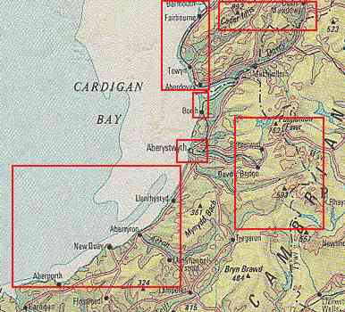 West Wales Map